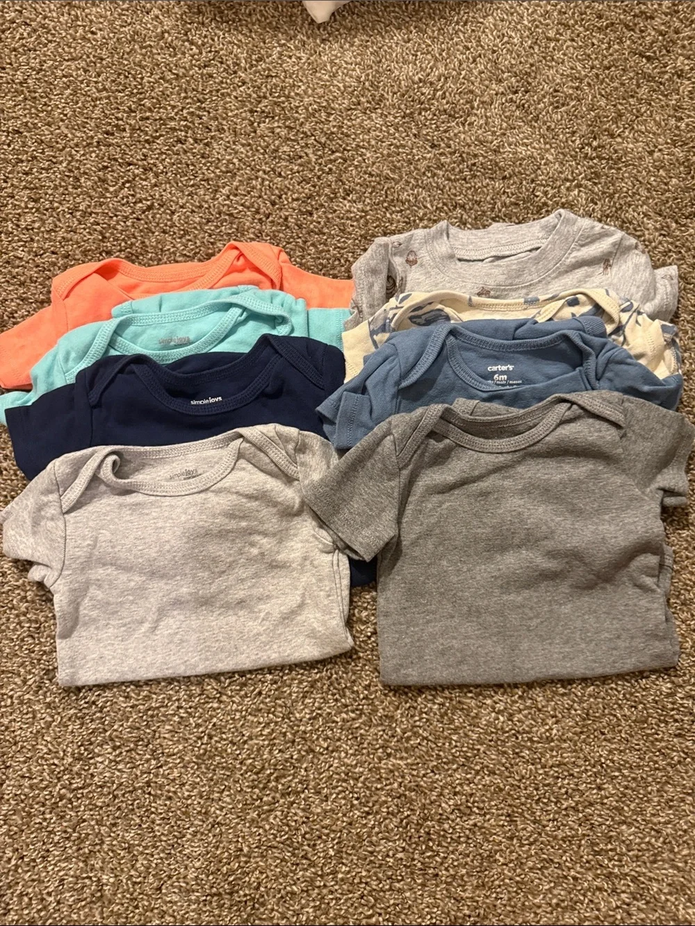 Carter's Boys' Multi-Color Bodysuit Pack - Assorted Colors - 6-9 month
